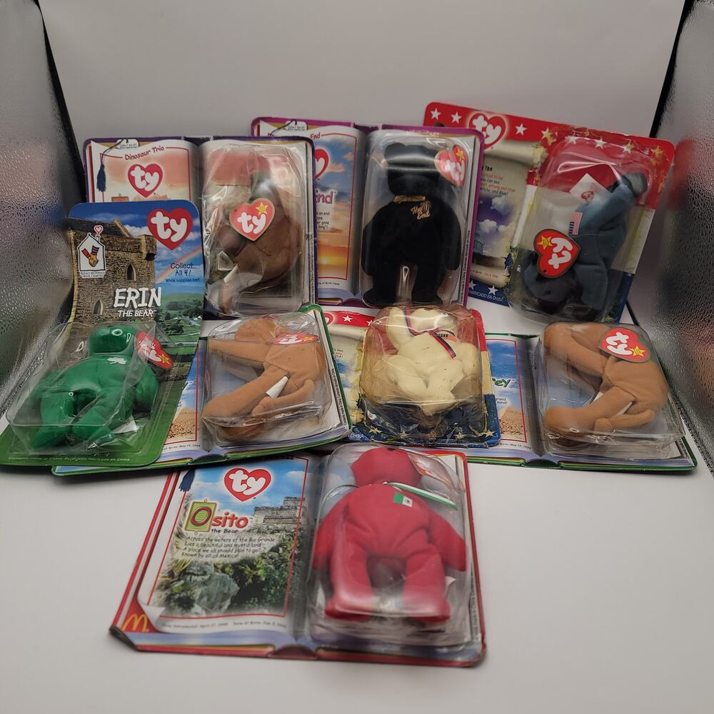 Vintage McDonald's Happy Meal Toys 2000 Ty Teenie Beanie Babies Set Of 8 Sealed